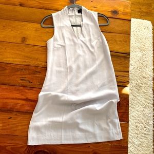NWT J Crew XS pale gray oyster v neck sheath